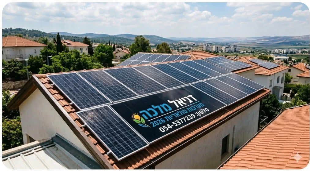 התקנה על גג רעפים — מערכת ביתית עם שילוט דניאל מלכה